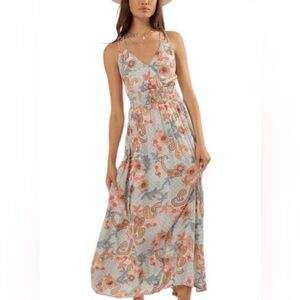 NEW Promesa Women’s Paisley Print Maxi Dress Size Large NWT